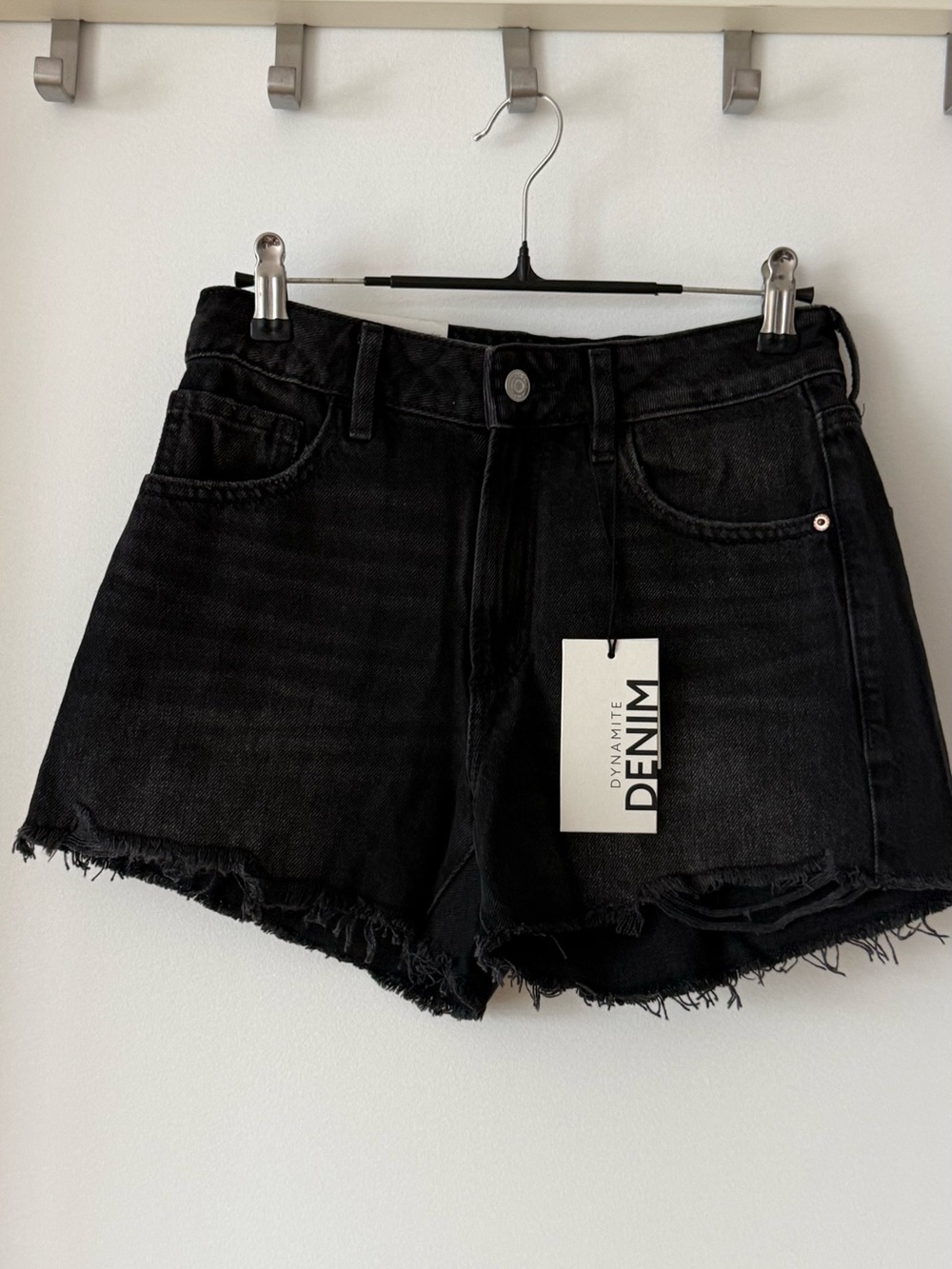 Dynamite Claudia High-Waisted Mom Denim Shorts – Route 66 Black – 00/24